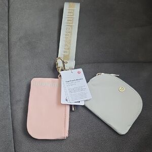 Lululemon Pink and Gray Pouch Set